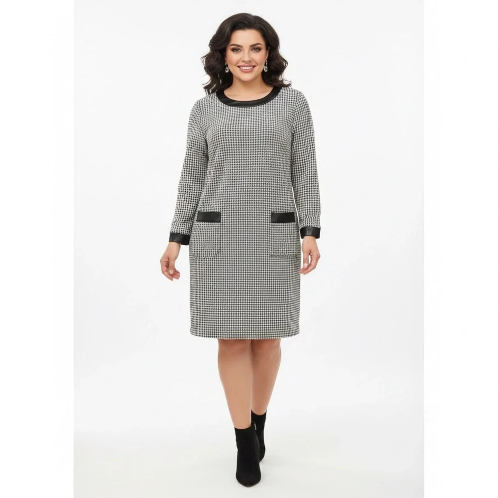 Maison Tara Women Long Sleeve Size Dress Black Size 14 Black Midi - Picture 1 of 15